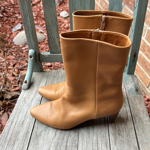 COCLICO Ladies EU 37 Camel Smooth Leather Heeled Boots - Picture 5 of 9